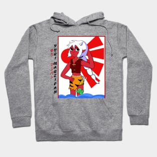 Yuri Marzipan the Oni - Traditional (white and red) Hoodie